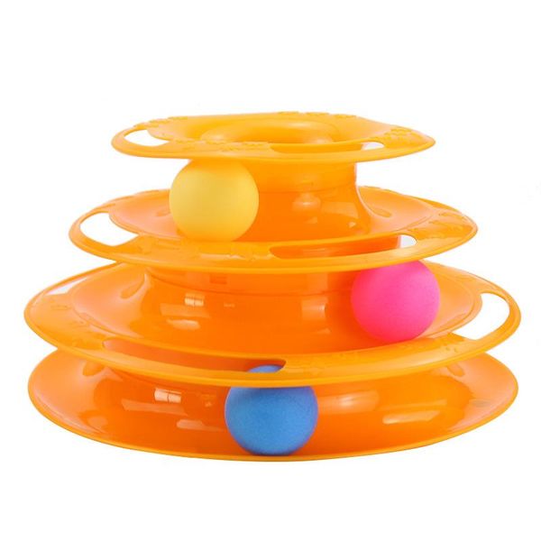 

cat toys pet products carousel three layers track interactive toys,