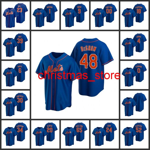 Maglia Uomo Donna Gioventù #48 Jacob deGrom 24 Robinson Cano 0 Marcus Stroman 23 Javier Baez Custom