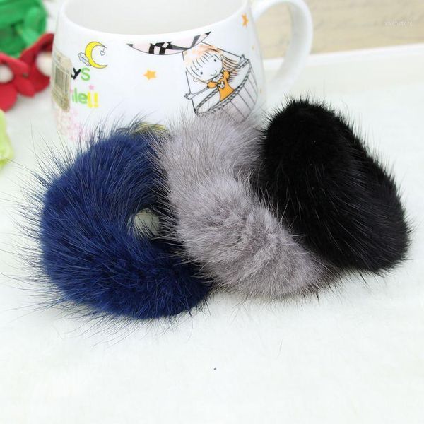 

mink hair band wrist ring fur headband rubber accessories cute fashion headdress1
