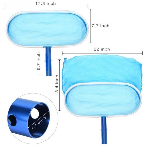 

pool & accessories fine mesh net aluminium frame oval durable deep water swimming salvage leaf practical cleaning rake tool