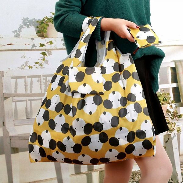 

21colors foldable handy shopping bags reusable tote recycle storage handbags portability bag