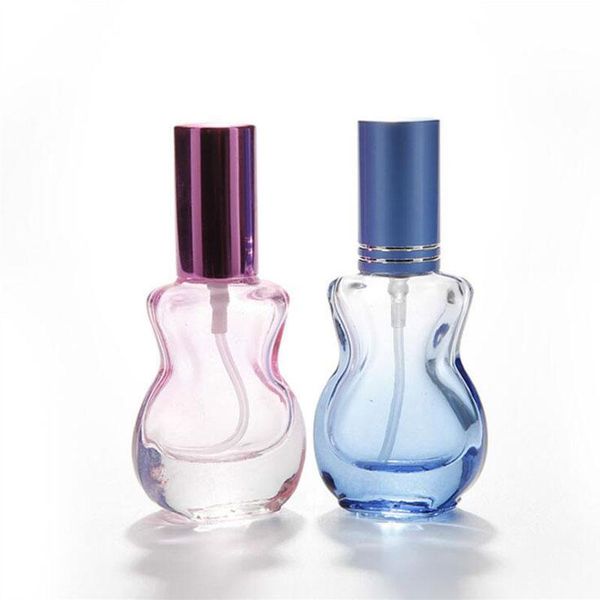 

storage bottles & jars violin spray bottle colorful liquid dispenser refillable parfum atomizer 10ml exquisite glass perfume empty 25pcs/lot
