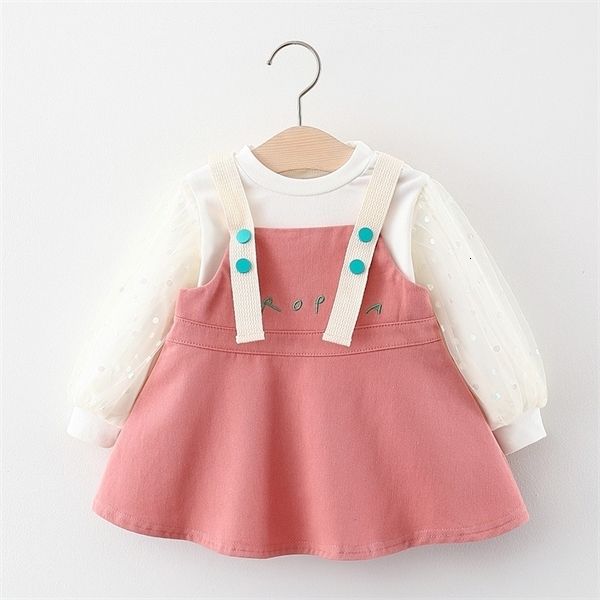 

autumn infant dress girl's clothes print toddler girls dresses baby clothing princess birthday dress+t-shirt 2pcs outfits 1023, Red;yellow