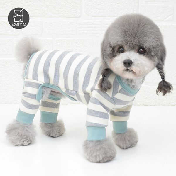 

autumn and winter warm pet four legged cloth striped bottom dog