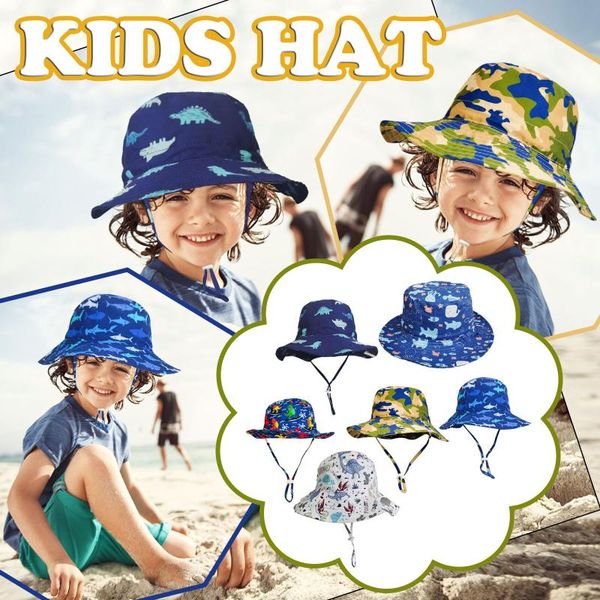 

caps & hats baby boy girl hat cap for children kids toddlers boys bucket fishing floppy sun girls cartoon uv protection sunhats, Yellow
