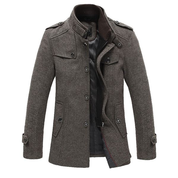 

men's plus size outerwear wool coat windbreaker in autumn and winter of 2021