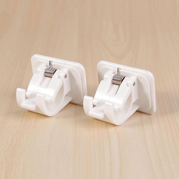 

shower curtains 2/4/6pcs nail-adjustable rod bracket holders self-adhesive wall mount curtain pole brackets for home bathroom xobw