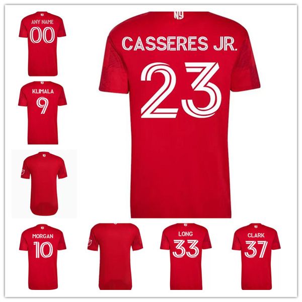 

2022-2023 new york red 37 clark soccer jersey 44 diarra 23 casseres 9 fabio 19 carmona 77 royer 42 white football shirt kits player version, Black;yellow