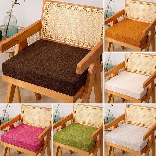 

cushion/decorative pillow linen cushion square thicken 35d high density foam solid wood sofa floor thickened chair