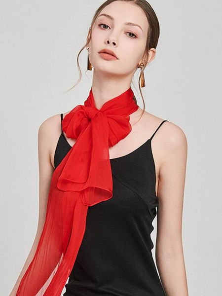 

scarves 100% silk chiffon scarf women kerchief pure natural neck thin long shawls echarpe summer foulard femme 180x30cm, Blue;gray