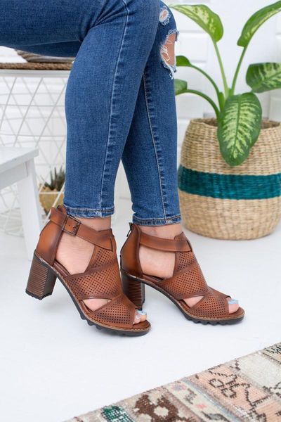 

sandals women tan laser perforated Ã¶kÃ§eli, Black