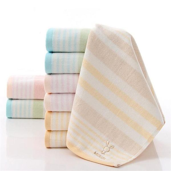 

towel fashion stripe face towels 100% cotton 34*76cm thick hand long terry super soft absorbent washcloths bathroom