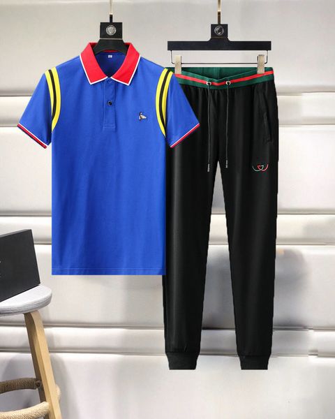 

2021 mens tracksuits fish print short sleeve t-shirts 2 piece sets male outfits set and pantsm-3xl#34, Gray