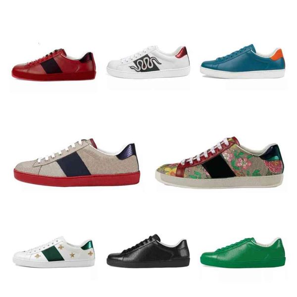 

italy bee shoes men women casual guccie gg sneakers bees chaussures leather ace embroidery stripes sports luxurys ers bootis 0v3iyemianbu, Black
