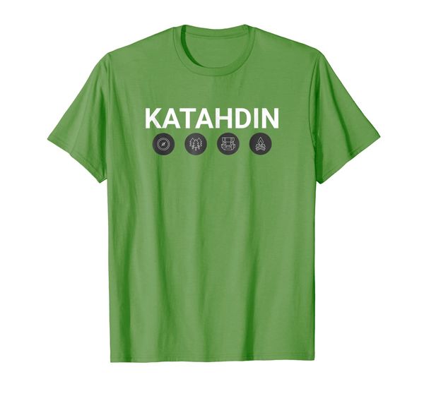 

mt. katahdin maine appalachian trail hiking shirt, White;black