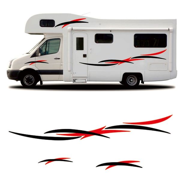 

2pcs colorful travel rv car stickers suv off-road body stickers