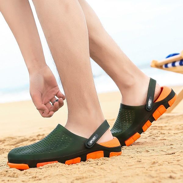 

sandals summer breathable men's soft leather casual shoes comfortable flats man slippers roman style beach sdx4, Black
