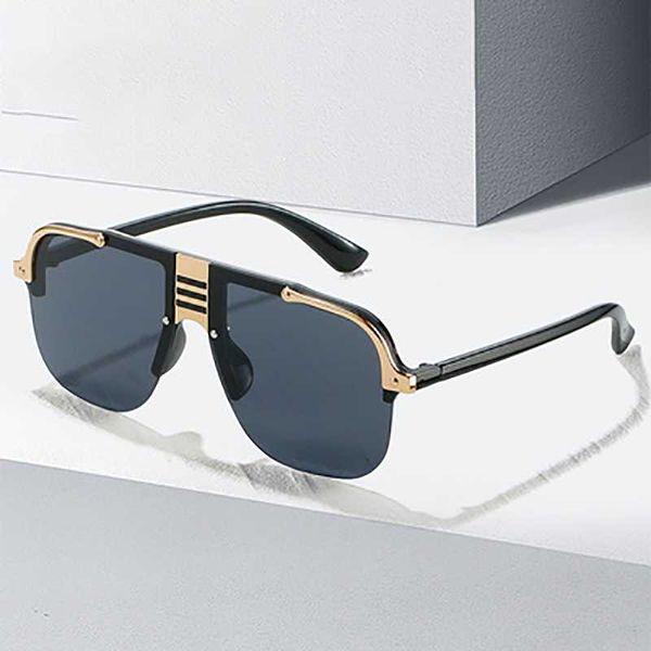 

outdoor eyewear 2021 european and american retro metal stitched toad mirror large frame men's sun visor fashion street po sunglasses tr