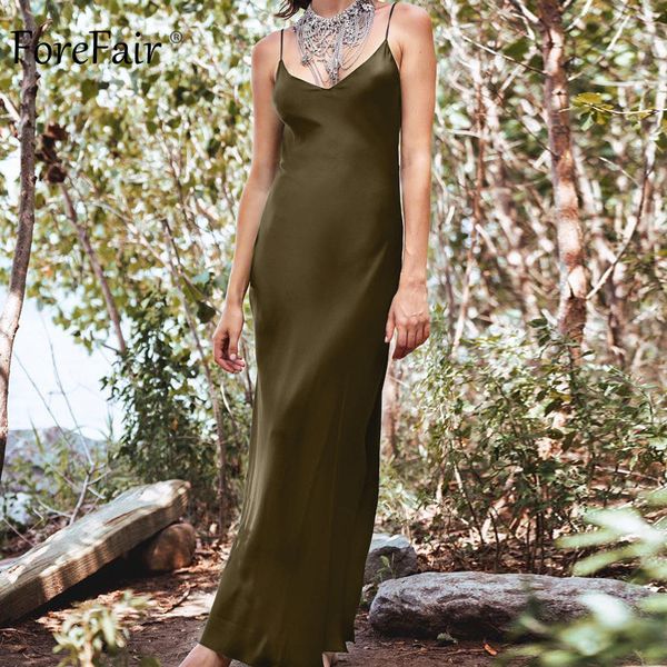 

2021maxi satin dress summer women slit v neck high waist off shoulder black red silk slip dress party club, Black;gray