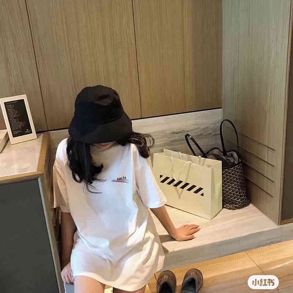 

paris wave t-shirt women's cola wave print short sleeve men's cotton os loose couple style ins wave round neck half sleeve categor, White