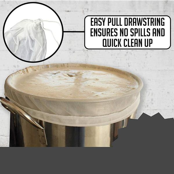 

colanders & strainers 26x22inch large reusable drawstring strainer brew filter mesh bag draining pouch