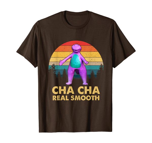 

vintage cha cha real smooth funny dinosaur meme 80s t-shirt, White;black
