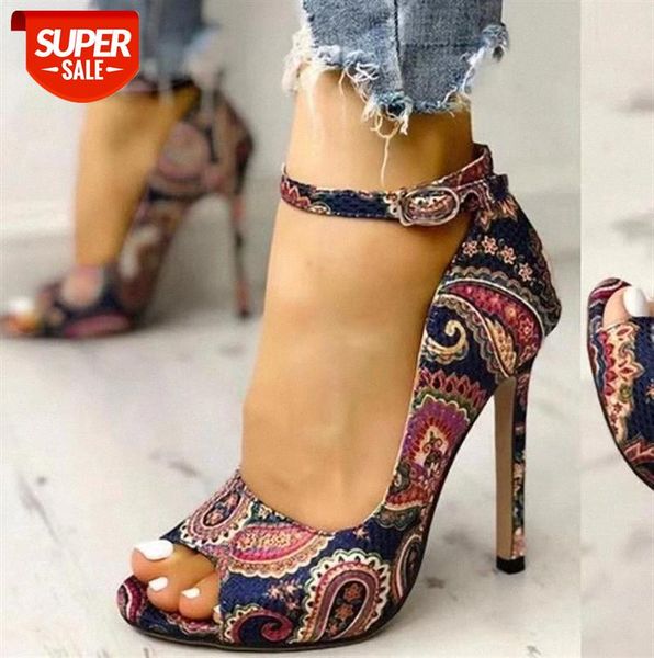 

women's sandals european and american fish mouth ethnic stiletto high heels shoes 43 #ca2y, Black
