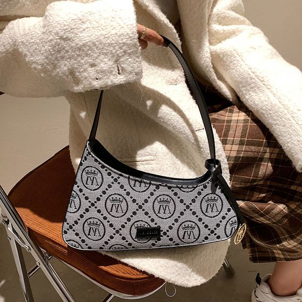 

Handbag Tb Same Canvas Underarm Bag High Texture Printed Women's Single Shoulder Messenger Fashion Casual, Black;red