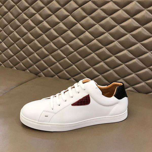 

2021 personality and fashion trend luxury designer sneakers lace up shoes with real leather leisure designer shoes, Black