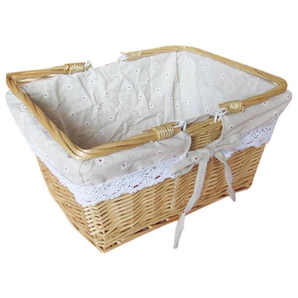 

storage baskets wicker picnic basket,easter storage,children's toy with lining