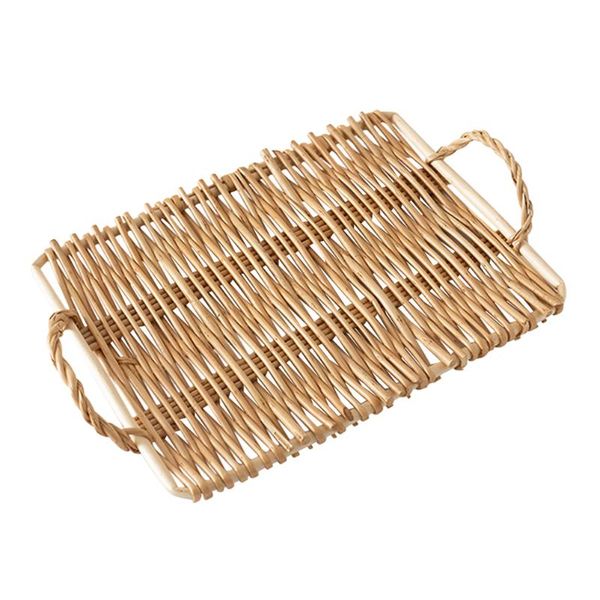 

party decoration rattan tray food pography props nordic hand woven handle