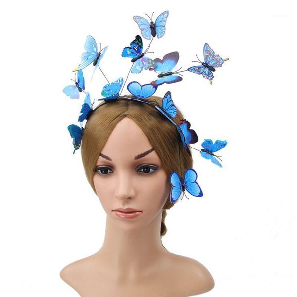 

women girls fairy fascinator hair hoop colorful butterflies po party hairbands1