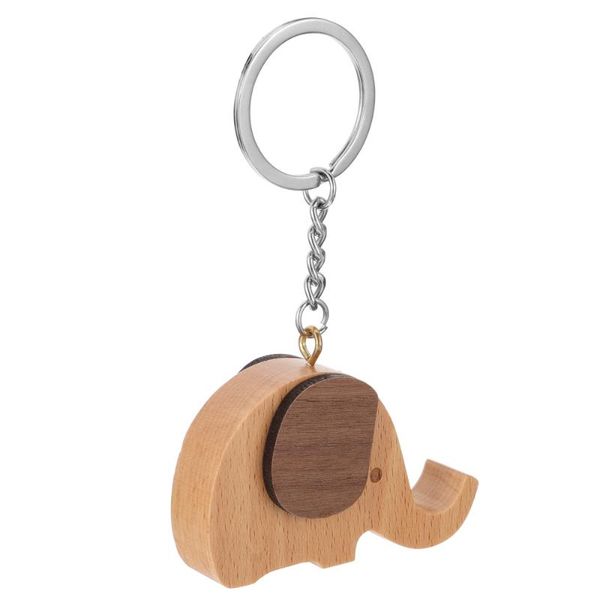 

cell phone mounts & holders 1pc wooden key chain versatile pendant elephant design