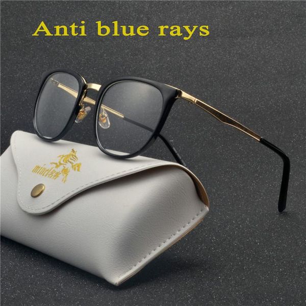 

fashion sunglasses frames anti blue light glasses women oversized metal frame goggles radiation-resistant square computer gaming eyewear fml, Black