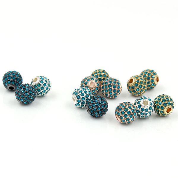 

handmade diy jewelry accessories 8mm alloy diamond loose beads for wholesale, Black