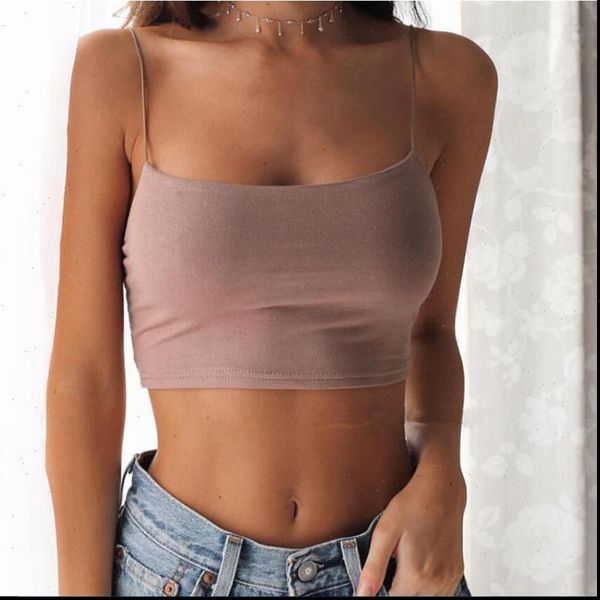 

crop solid womens camis summer casual vest sleeveless blusas fashion woman clothes, White