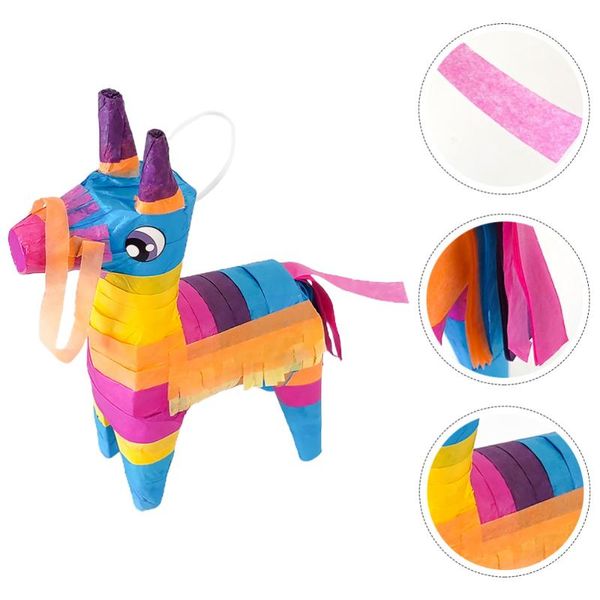 

1pc horse shaped paper pinata children's sugar filled party favor
