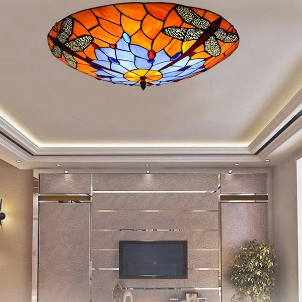 

ceiling lights stained glass light for bedroom balcony aisle european round