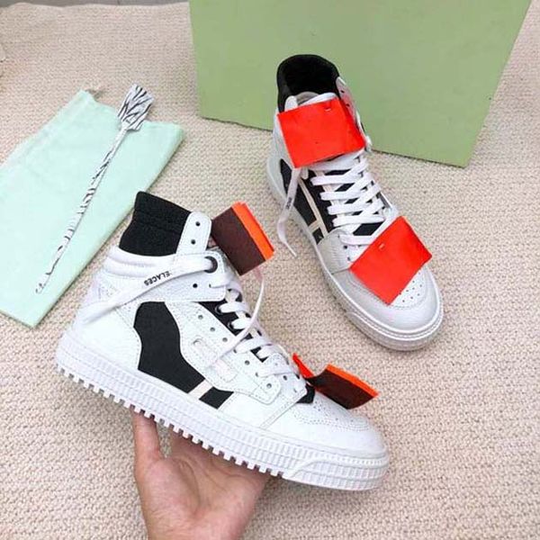 

the latest designer shoe high lace-up stylish sneaker with seven colors paired with leather rubber soles and case, Black