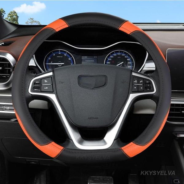 

steering wheel covers d shape car cover pu leather for geely atlas emgrand ec7 coolray tugella 2021 auto accessories