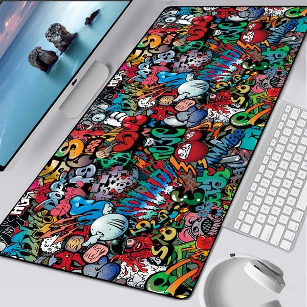 

mouse pads & wrist rests 900x400mm graffiti pad large gaming mat anime grande gamer xxl rubber computer mousepad pc game keyboard desk play