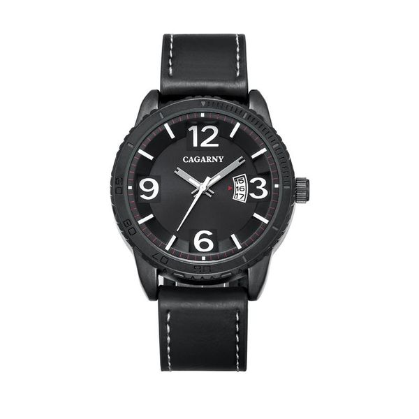 

wristwatches brand cagarny quartz watch men watches mens luxury fashion japan movt date male clock man hours sport reloj hombre, Slivery;brown