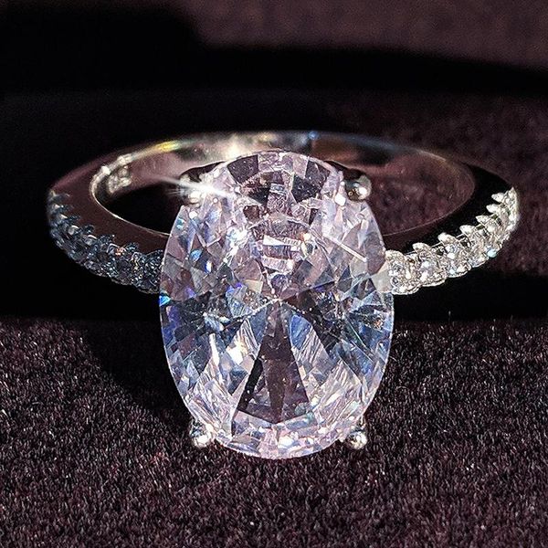 

original arrival real 925 sterling silver ring finger fashion promise oval shape for women jewelry engagement r4588 cluster rings, Golden;silver