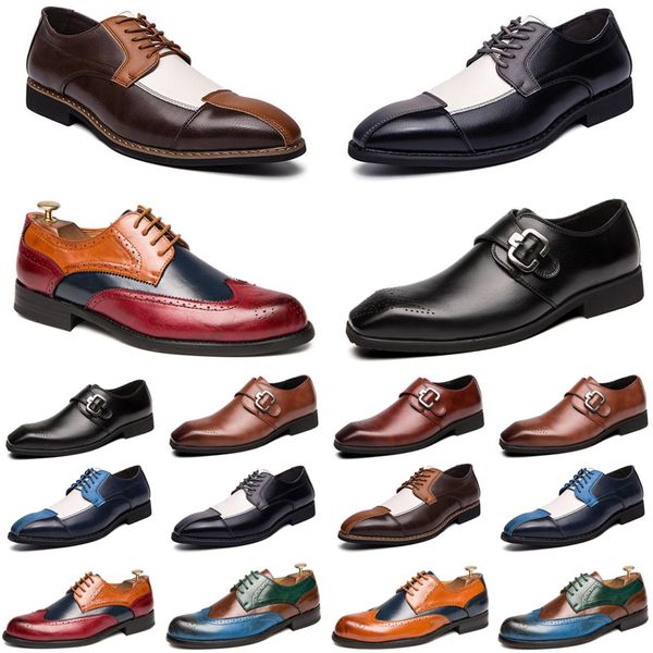 

2021 designer men casual shoes black brown red loafers outdoor flat slip on fashion mens trainers sneakers size 40-47 color25