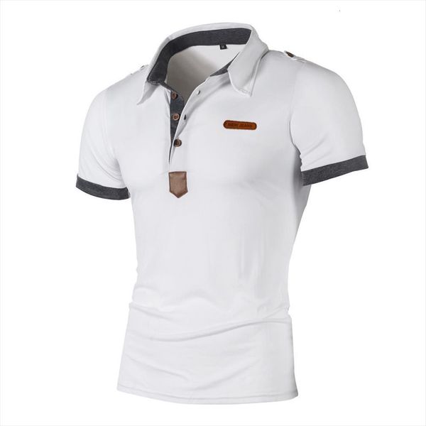 

man shirt casual short sleeve mens polos high quantity summer clothing, White;black