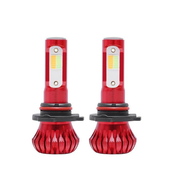 

car headlights 2pcs led headlight bulbs 2-color+strobe 3 modes 4200lm high power for auto headlamps fog lights 9-36v