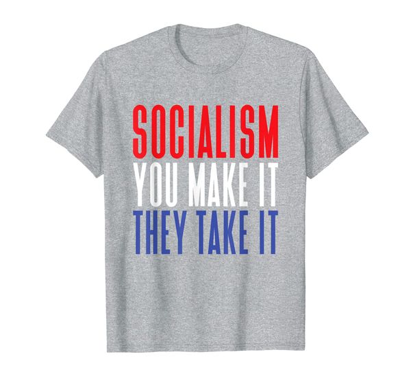 

anti socialism red white blue patriotic american capitalist t-shirt, White;black