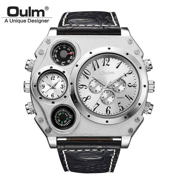 

wristwatches men watches luxury analog quartz clock male military wristwatch black leather big dial sport watch for masculino relogio, Slivery;brown