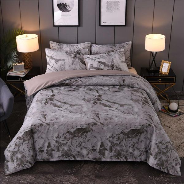 

bedding sets gray marble bed covers set duvet cover with pillowcases girl boy bedclothes comforter home decor 61083