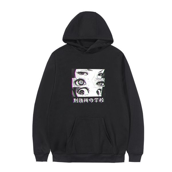 

hoodies2020 riman prison school park surrounding hooded sweater fashion loose coat, Black